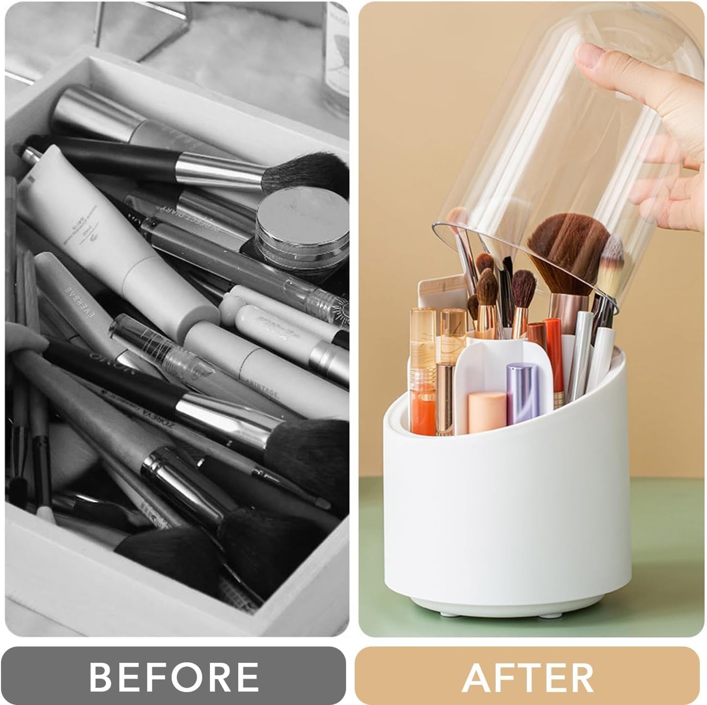 The Makeup Brush Organiser (360° Rotating)