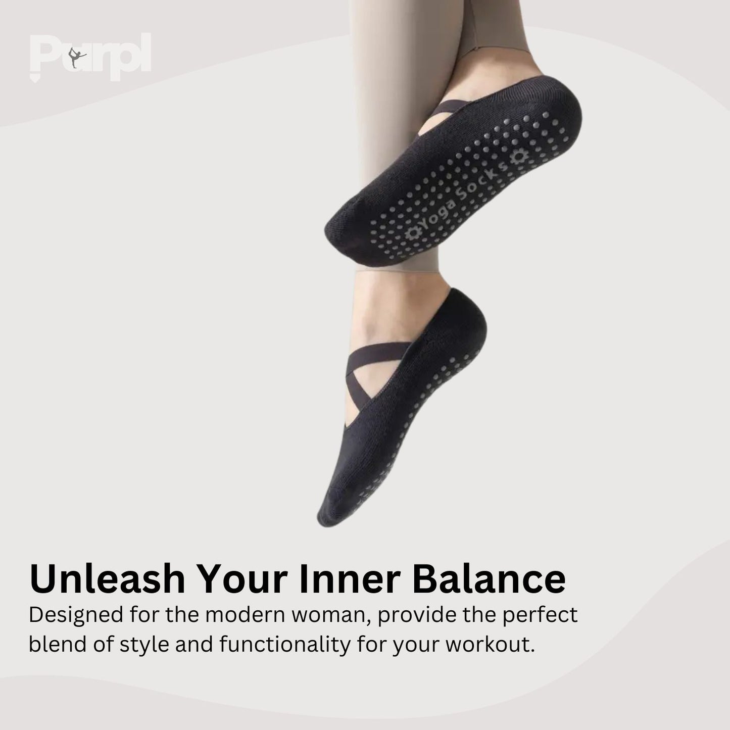 Purpl™ Soft Yoga Socks