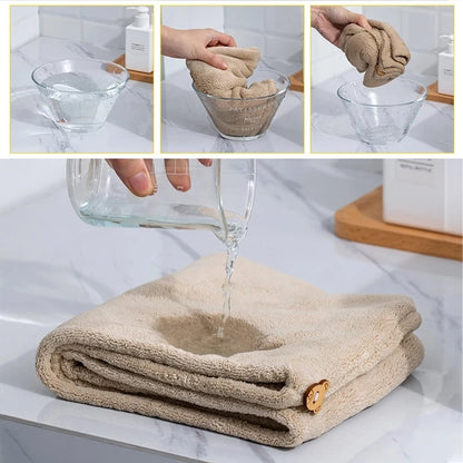 Quick Dry Hair Towel (Random Color)